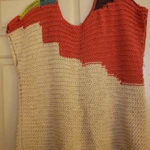 Sir Sir by Anthropologie Short Sleeve Color Block Sweater size M